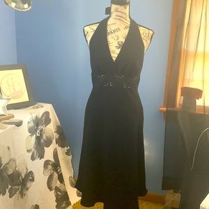 Jones Wear Dress Black Halter Cocktail Dress
